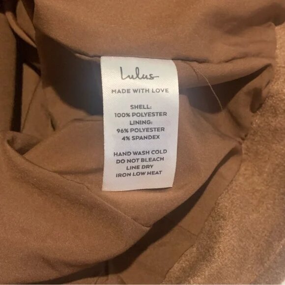 Lulu's "Ride With Me" Tan Faux Suede Motorcycle Zipper Jacket Biker Travel Sz M - Picture 6 of 12